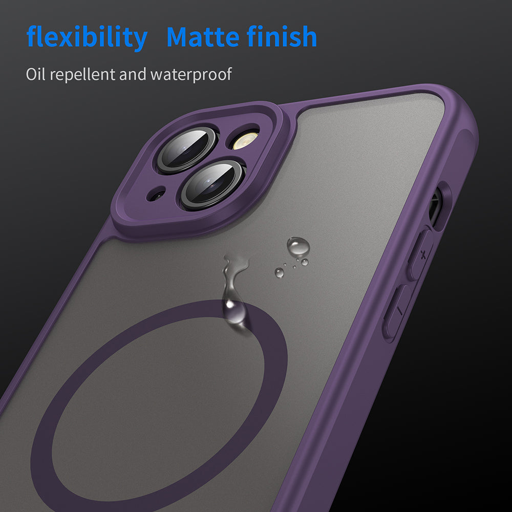 MagSafe Case for Apple iPhone 14, Techsuit, HaloFrost II, Purple