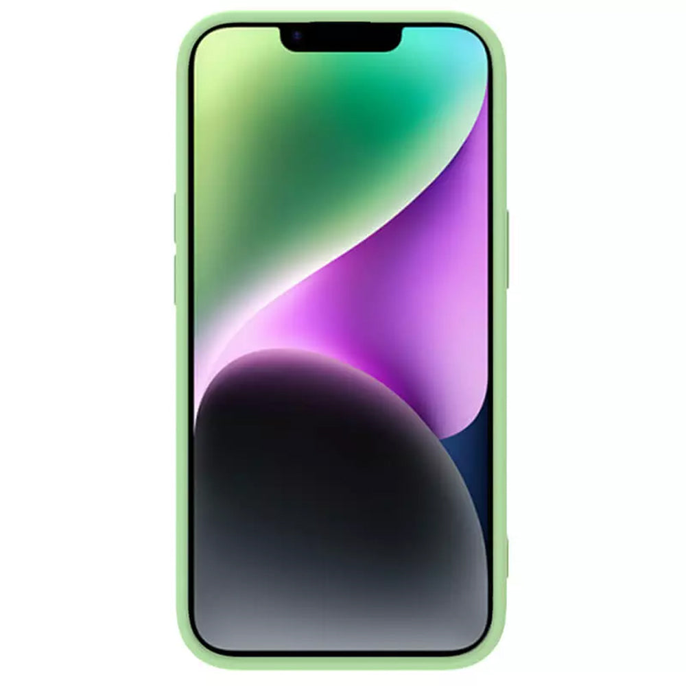 MagSafe Case for Apple iPhone 15 Plus, Nillkin, CamShield Silky, Light Green
