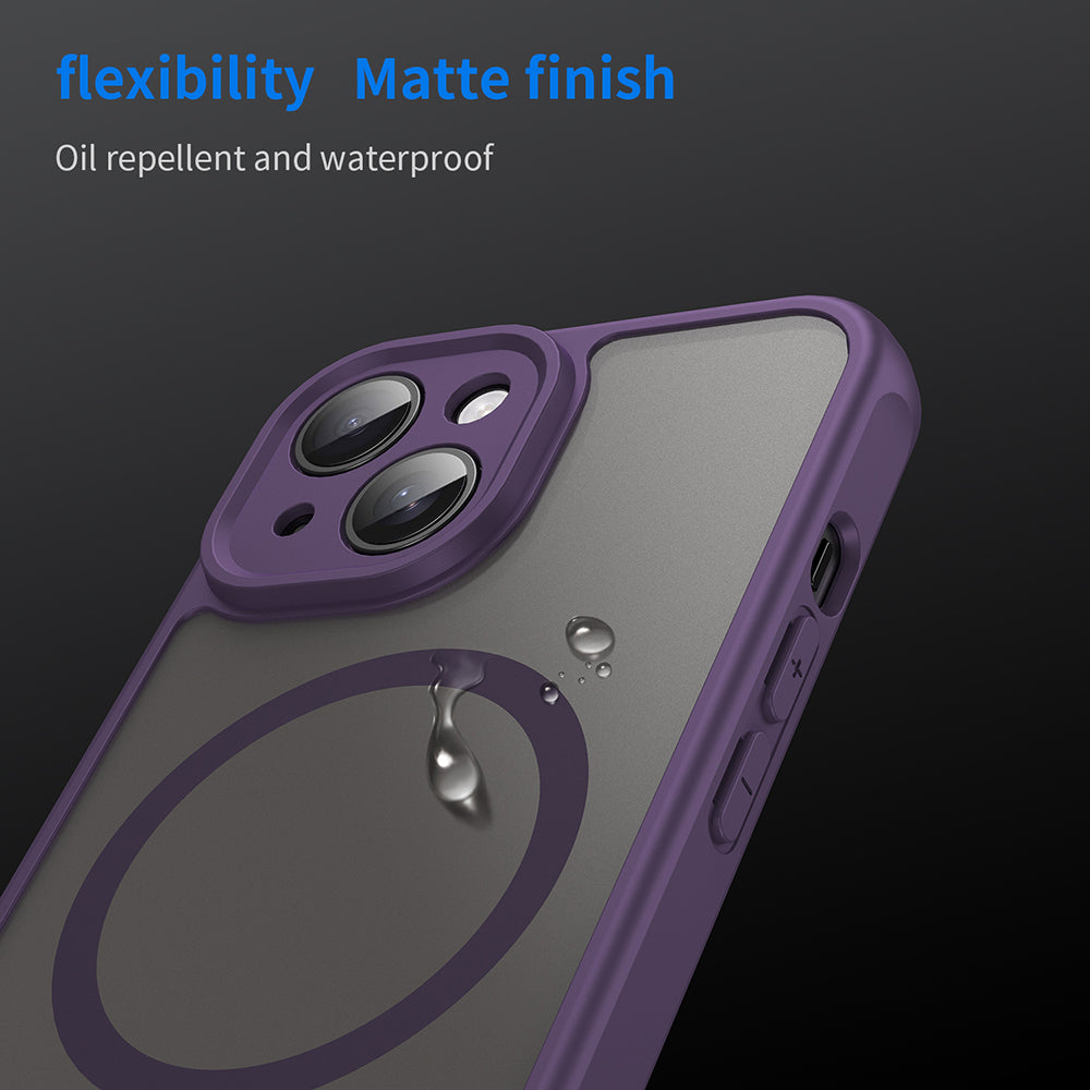 MagSafe Case for Apple iPhone 15 Plus, Techsuit, HaloFrost II, Purple