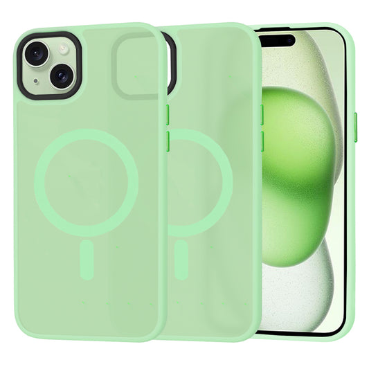 MagSafe Case for Apple iPhone 15 Plus, Techsuit, HaloFrost, Light Green