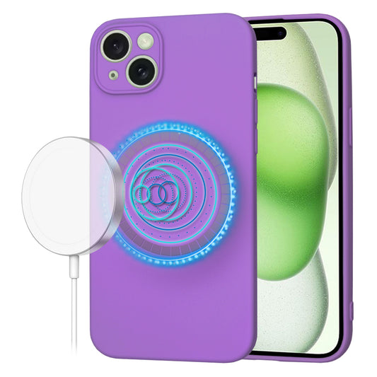 MagSafe Case for Apple iPhone 15 Plus, Techsuit, SoftFlex, Purple