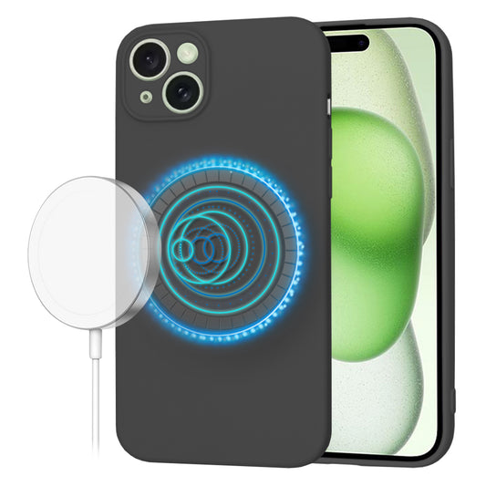 MagSafe Case for Apple iPhone 15 Plus, Techsuit, SoftFlex, Black