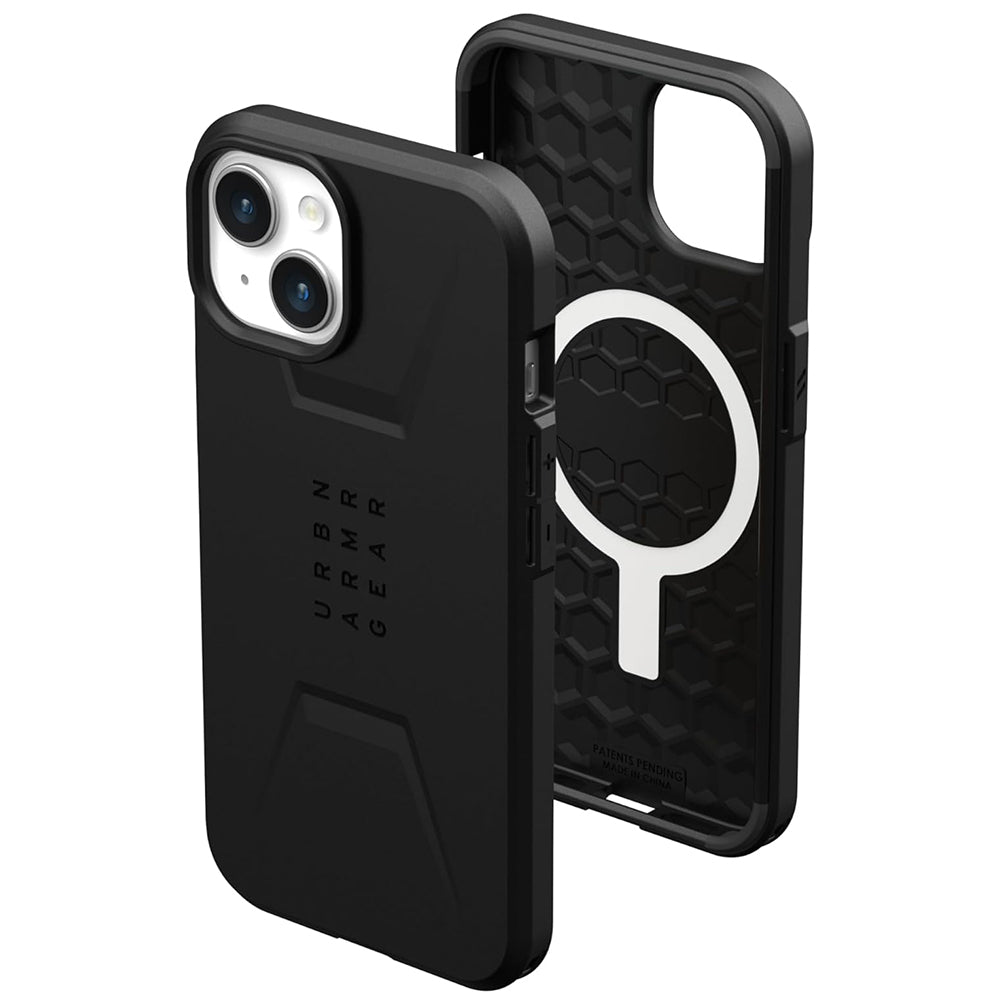MagSafe Case for Apple iPhone 15 Plus, Urban Armor Gear, Civilian, Black