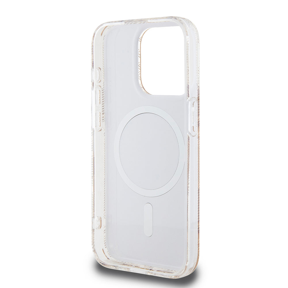 MagSafe Case for Apple iPhone 15 Pro, Guess, IML Gcube, Brown