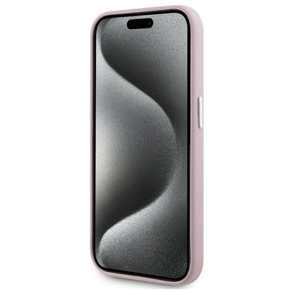 MagSafe Case for Apple iPhone 15 Pro, Karl Lagerfeld, FW Metal Plate, Pink
