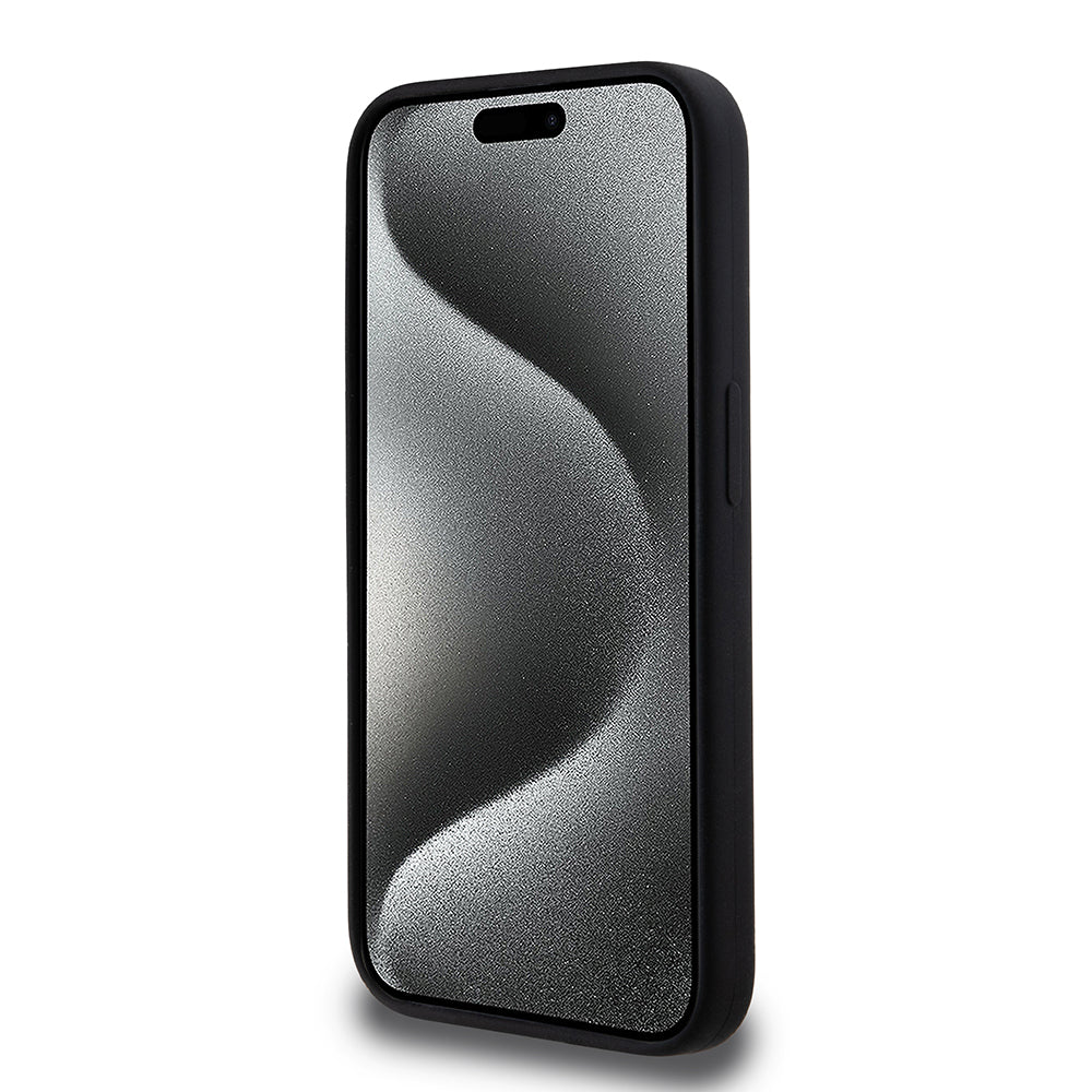 MagSafe Case for Apple iPhone 15 Pro, Karl Lagerfeld, Silicone Karl & Choupette's Heads, Black