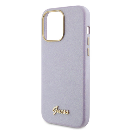 MagSafe Case for Apple iPhone 15 Pro Max, Guess, Glitter Full Wrapped, Purple GUHCP15XPGMCSL