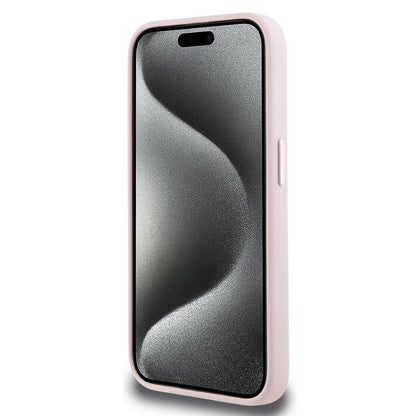 MagSafe Case for Apple iPhone 15 Pro Max, Karl Lagerfeld, Silicone Shadow Metal Initial, Pink