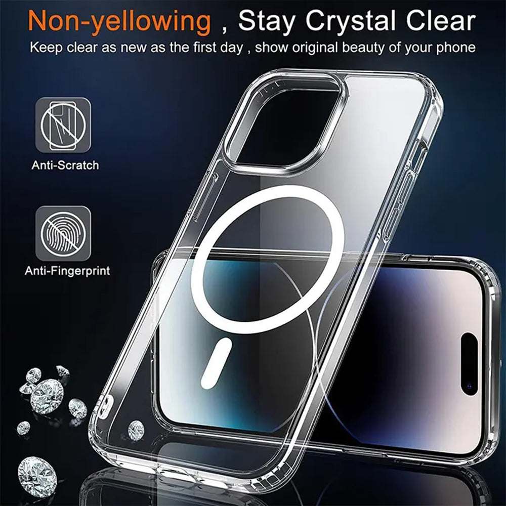 MagSafe Case for Apple iPhone 15 Pro, Techsuit, Pro, Transparent