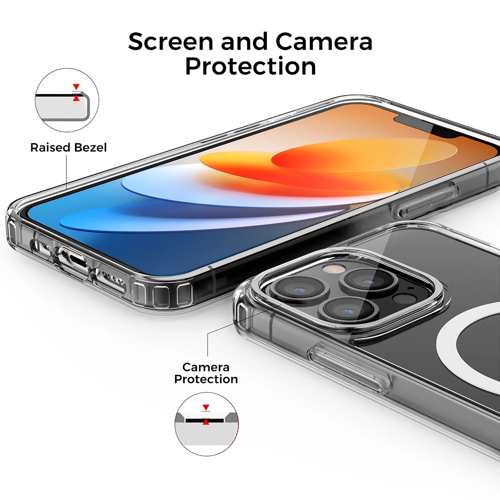MagSafe Case for Apple iPhone 15 Pro, Techsuit, Pro, Transparent