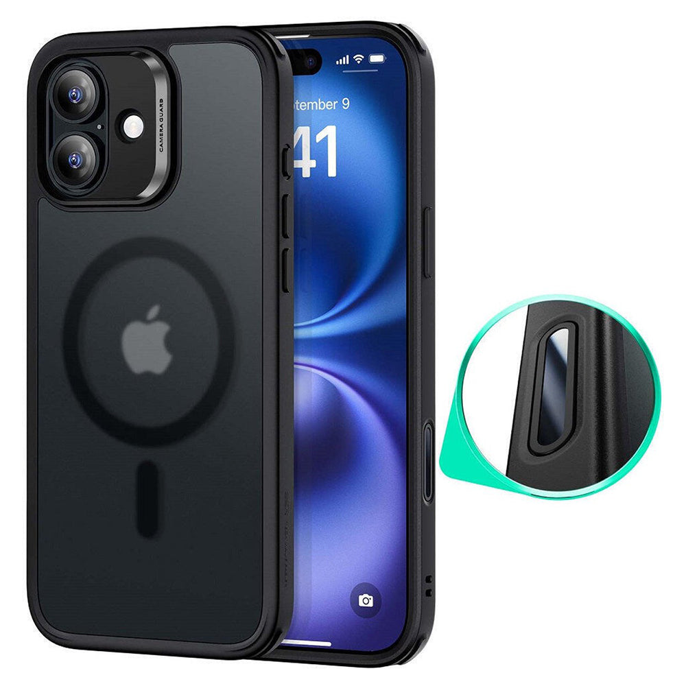 MagSafe Case for Apple iPhone 16, ESR, Classic Hybrid Slide, Matte Black