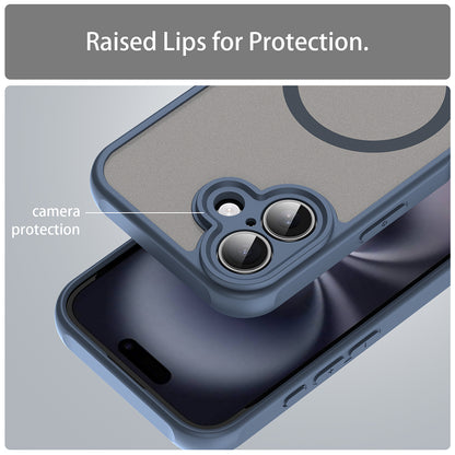 MagSafe Case for Apple iPhone 16 Plus, Techsuit, HaloFrost II, Navy Blue