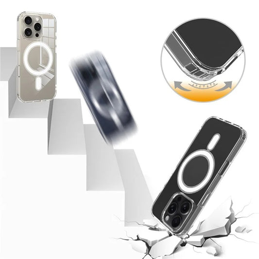 MagSafe Case for Apple iPhone 16 Plus, Techsuit, Pro, Transparent