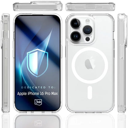 MagSafe Case for Apple iPhone 16 Pro Max, 3MK, Armor MagCase, Transparent