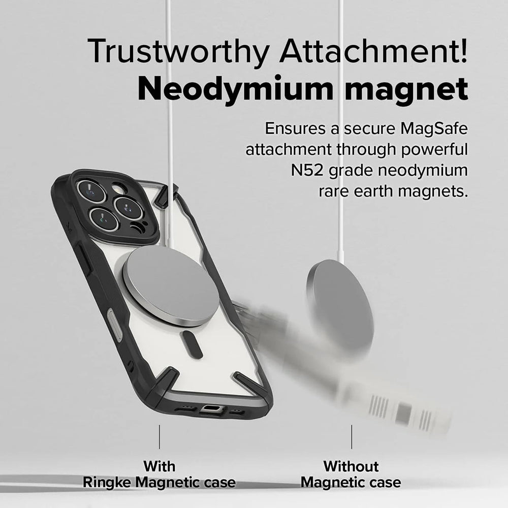 MagSafe Case for Apple iPhone 16 Pro Max, Ringke, Fusion X, Black