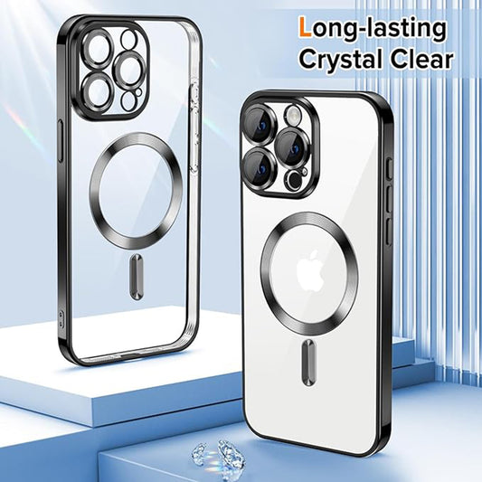 MagSafe Case for Apple iPhone 16 Pro Max, Techsuit, Luxury Crystal, Dark Blue
