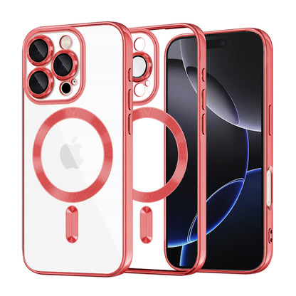MagSafe Case for Apple iPhone 16 Pro Max, Techsuit, Luxury Crystal, Red