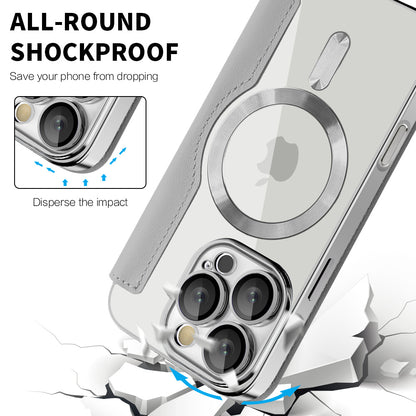 MagSafe Case for Apple iPhone 16 Pro Max, Techsuit, SmartMag Book, Gray