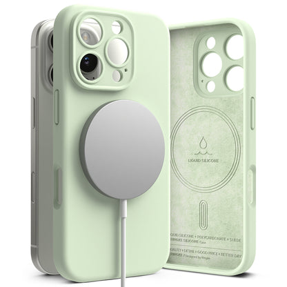 MagSafe Case for Apple iPhone 16 Pro, Ringke, Silicone, Light Green