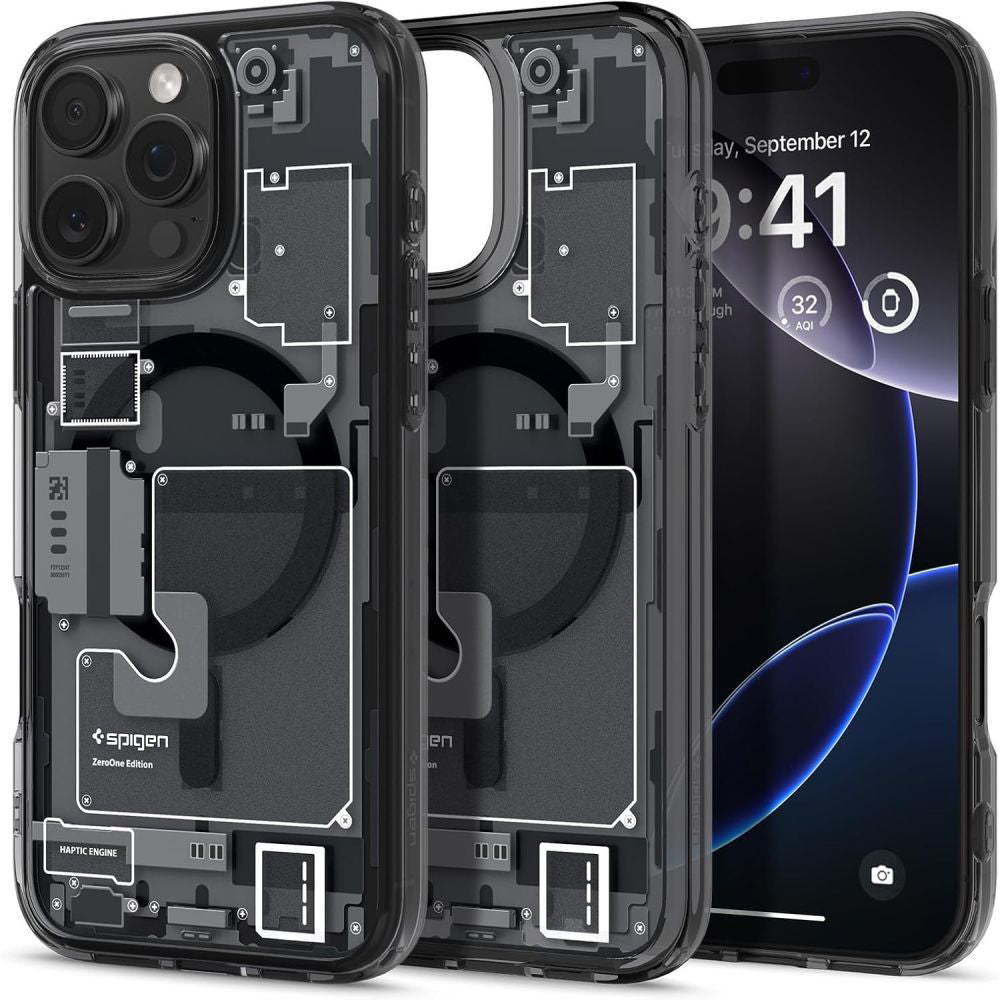 MagSafe Case for Apple iPhone 16 Pro, Spigen, Ultra Hybrid Zero One, Matte Black ACS08135