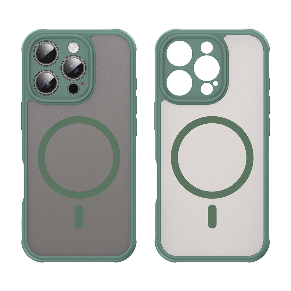 MagSafe Case for Apple iPhone 16 Pro, Techsuit, HaloFrost II, Green