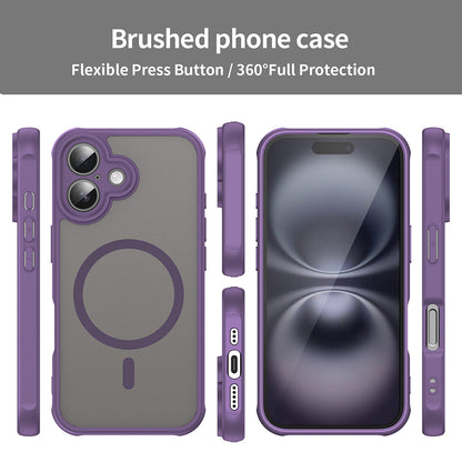 MagSafe Case for Apple iPhone 16, Techsuit, HaloFrost II, Purple