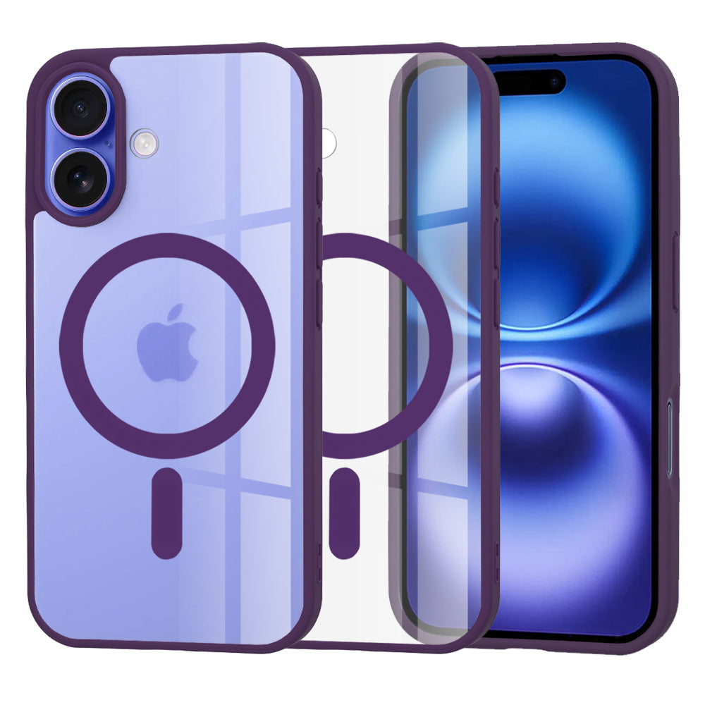 MagSafe Case for Apple iPhone 16, Techsuit, Pro, Purple