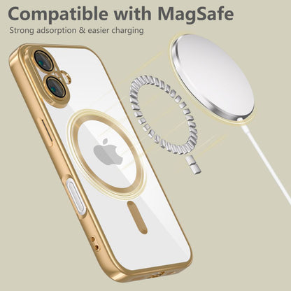 MagSafe Case for Apple iPhone 17e / 16e, Techsuit, Luxury Crystal, Gold