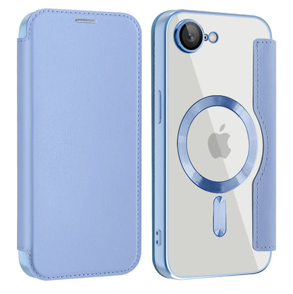 MagSafe Case for Apple iPhone 17e / 16e, Techsuit, SmartMag Book, Blue
