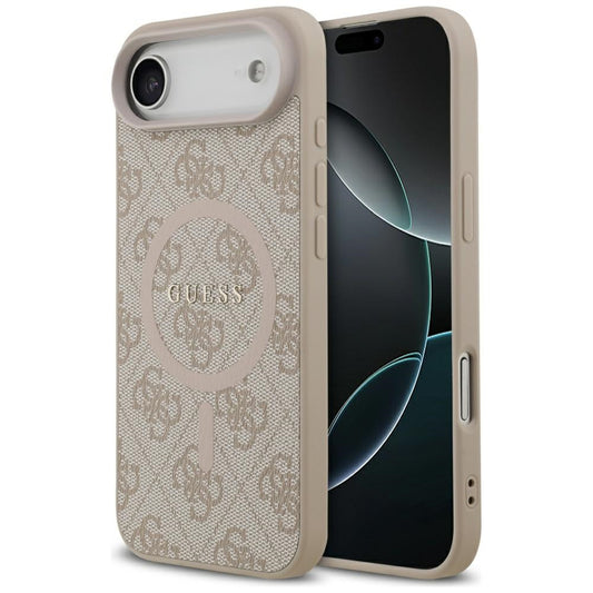 MagSafe Case for Apple iPhone 17 Air, Guess, 4G Ring Classic Logo, Pink