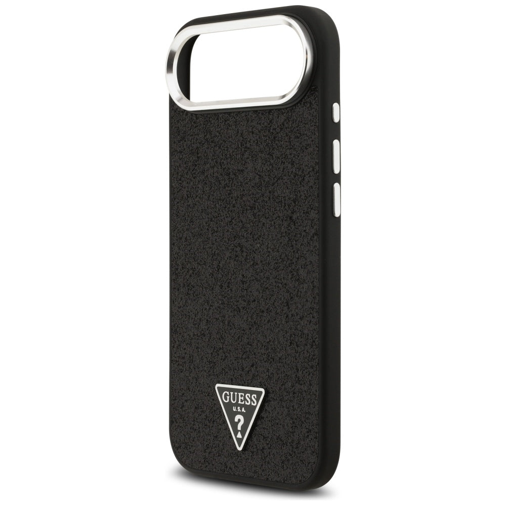 MagSafe Case for Apple iPhone 17 Air, Guess, Glitter Triangle Logo, Black