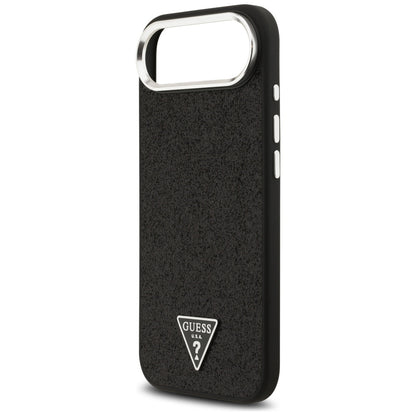 MagSafe Case for Apple iPhone 17 Air, Guess, Glitter Triangle Logo, Black