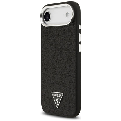MagSafe Case for Apple iPhone 17 Air, Guess, Glitter Triangle Logo, Black