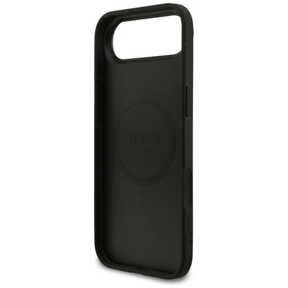 MagSafe Case for Apple iPhone 17 Air, Guess, Grained Gold Ring, Black