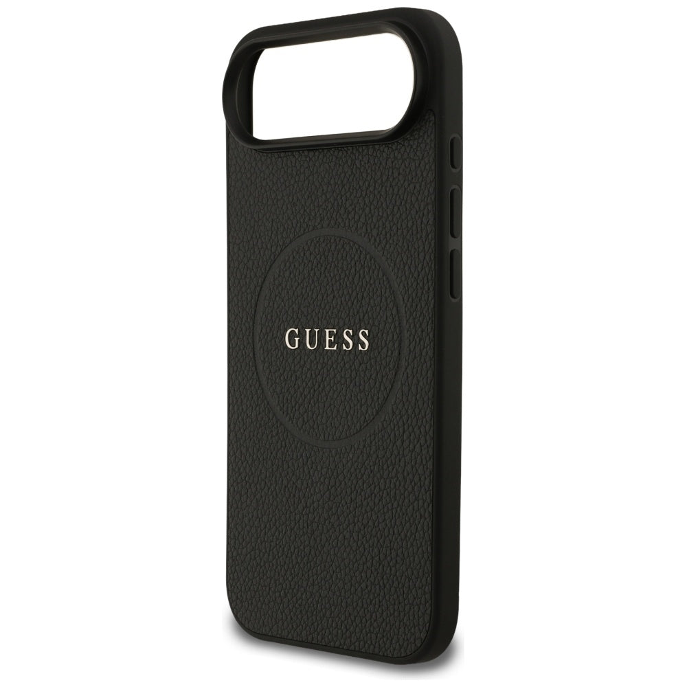 MagSafe Case for Apple iPhone 17 Air, Guess, Grained Gold Ring, Black