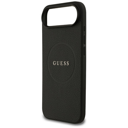 MagSafe Case for Apple iPhone 17 Air, Guess, Grained Gold Ring, Black