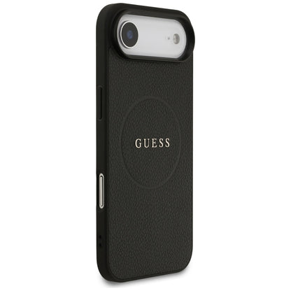 MagSafe Case for Apple iPhone 17 Air, Guess, Grained Gold Ring, Black