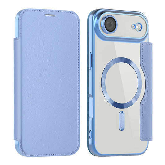 MagSafe Case for Apple iPhone 17 Air, Techsuit, SmartMag Book, Blue