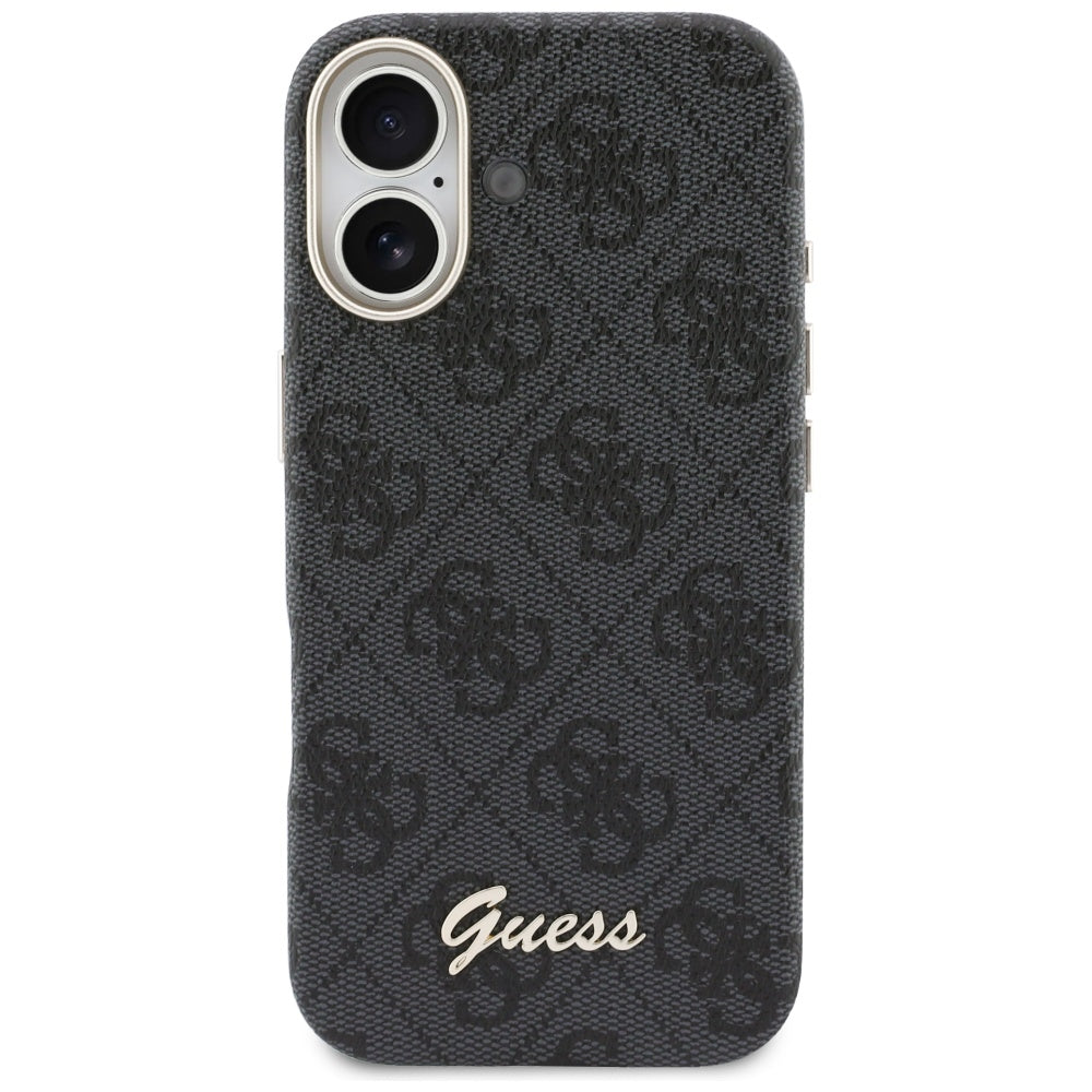 MagSafe Case for Apple iPhone 17, Guess, 4G Script Logo, Black
