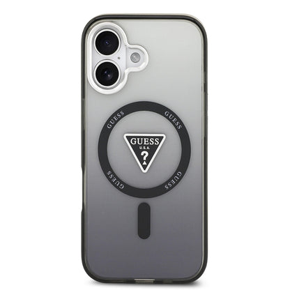 MagSafe Case for Apple iPhone 17, Guess, IML Gradient Triangle Logo, Black