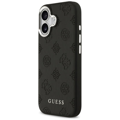MagSafe Case for Apple iPhone 17, Guess, Peony Hot Stamp Script, Black