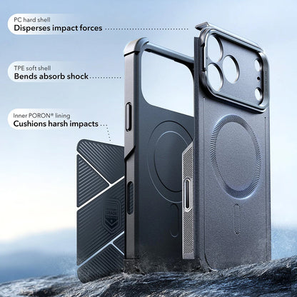 MagSafe Case for Apple iPhone 17 Pro, ESR, Cyber Armor Kickstand, Gray