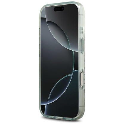 MagSafe Case for Apple iPhone 17 Pro, Guess, IML Flower and Tonal Circle, Green