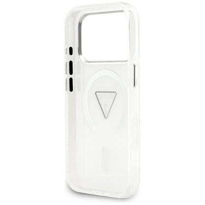 MagSafe Case for Apple iPhone 17 Pro, Guess, IML Gradient Triangle Logo, Transparent