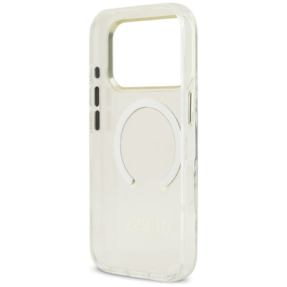 MagSafe Case for Apple iPhone 17 Pro, Guess, Metal Outline, Gold
