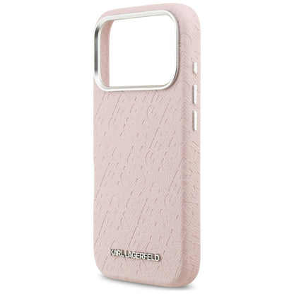 MagSafe Case for Apple iPhone 17 Pro, Karl Lagerfeld, FW Stamped Karl, Pink