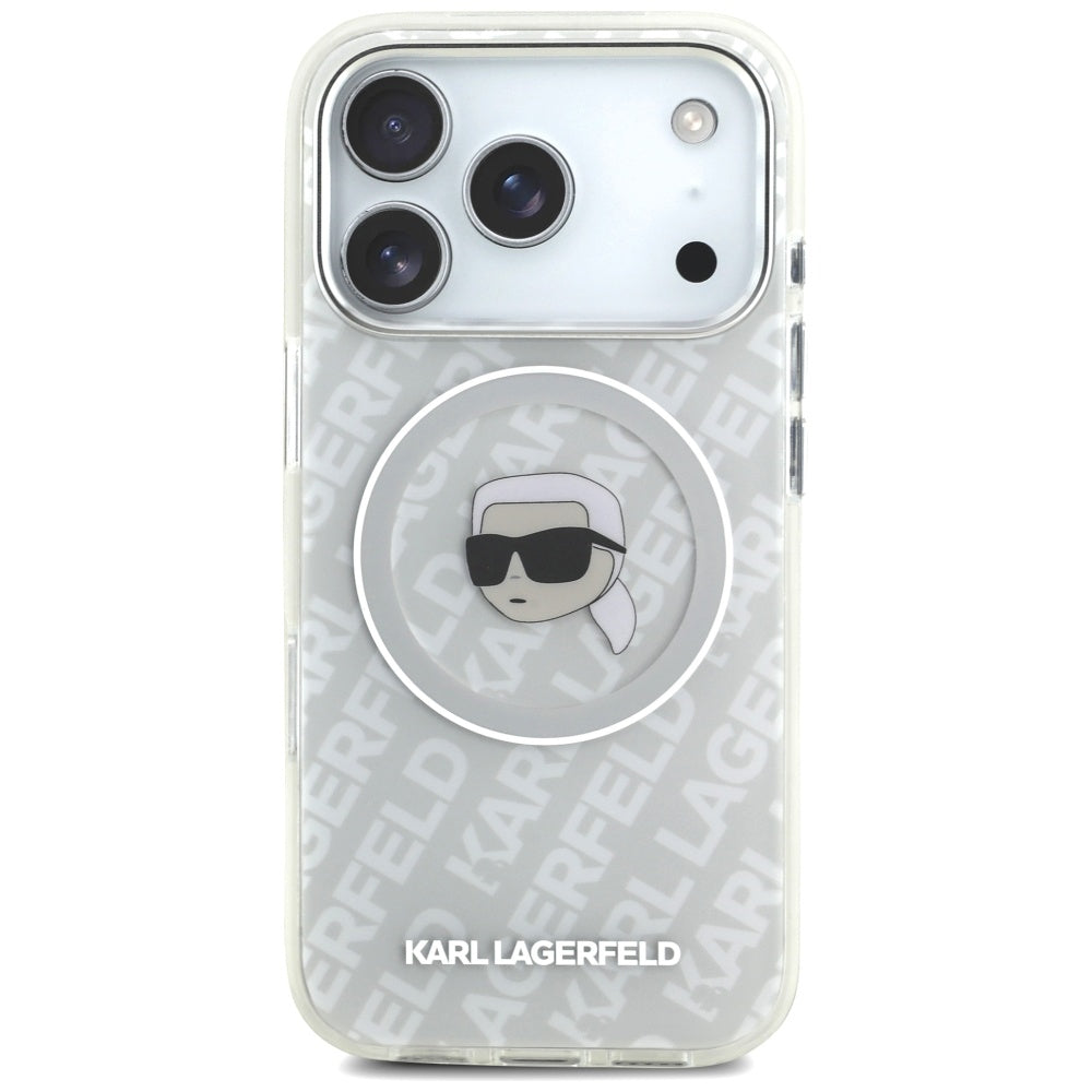MagSafe Case for Apple iPhone 17 Pro, Karl Lagerfeld, IML Karl's Head, Grey
