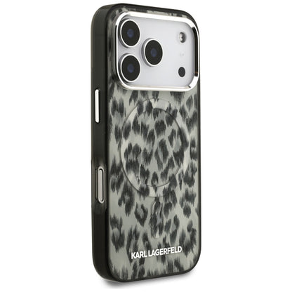 MagSafe Case for Apple iPhone 17 Pro, Karl Lagerfeld, IML Leopard Pattern, Brown