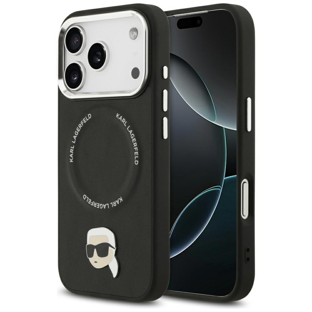 MagSafe Case for Apple iPhone 17 Pro, Karl Lagerfeld, Karl Pin, Black