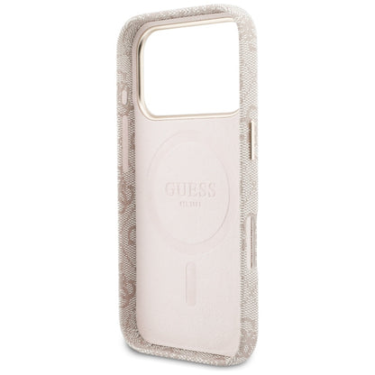 MagSafe Case for Apple iPhone 17 Pro Max, Guess, 4G Script Logo, Pink